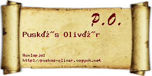 Puskás Olivér névjegykártya